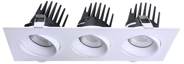 3.5” Triple Head Multiple Gimbal White - alternate image 2